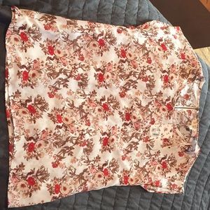 Hippie Rose Ivory Floral Blouse